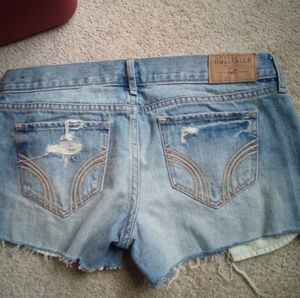 Distressed hollister shorts